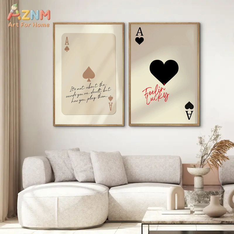 Board Game Card - AZNM Arte de Parede em Tela