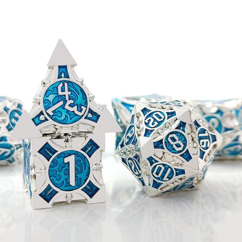 Dice Set Polyhedral - DND Latão e Ouro Conjunto de
