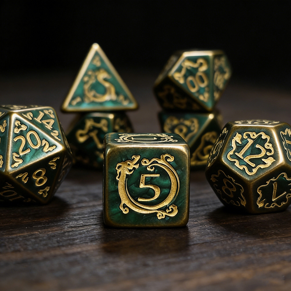 Dice Set Polyhedral - Dnd dados 7 pçs/set dragão padrão