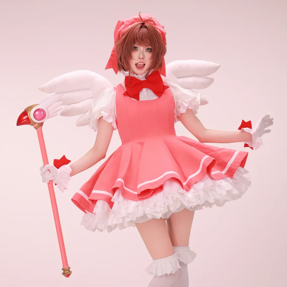 Board Game Card - Kinomoto sakura cosplay rosa lolita vestido