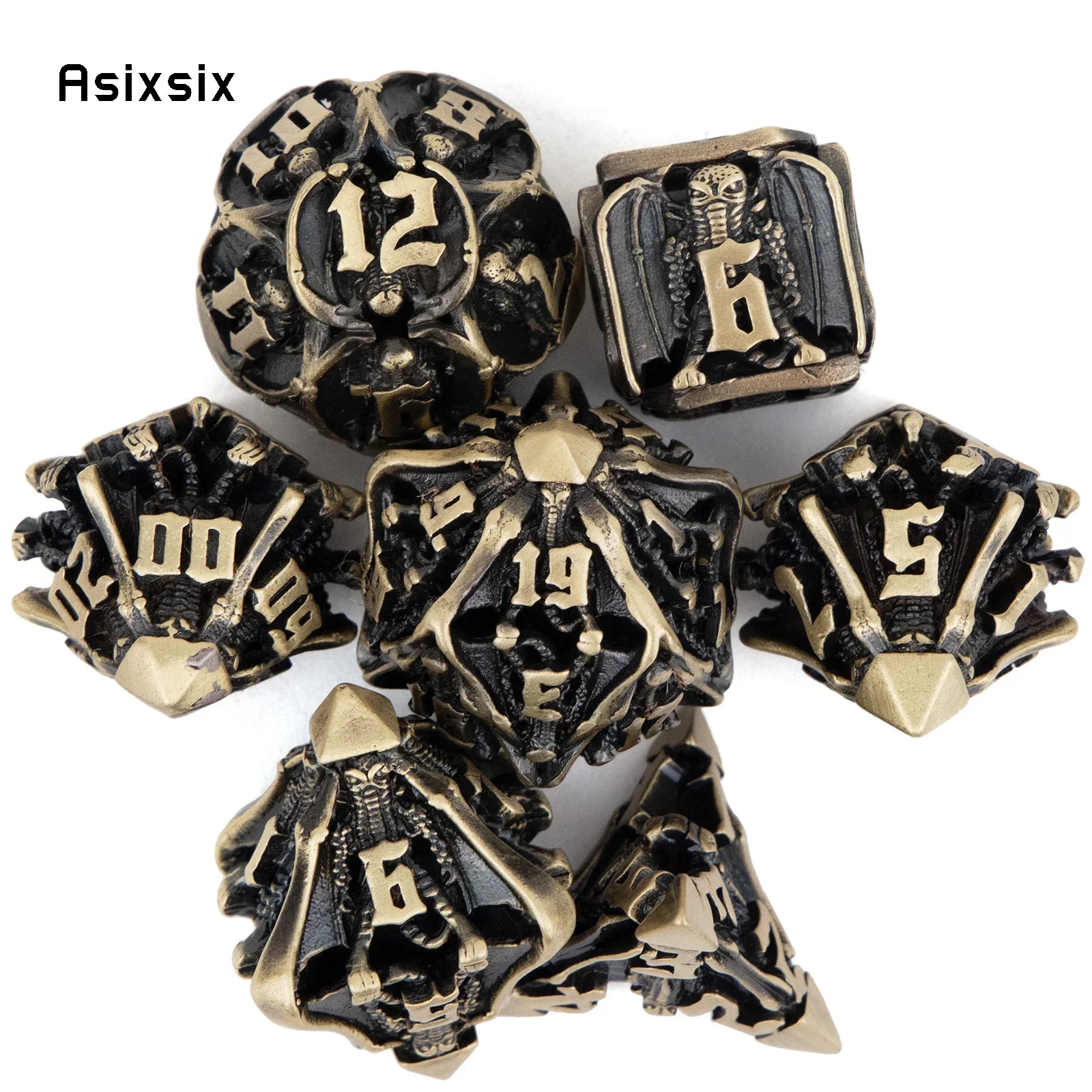 Dice Set Polyhedral - Dados de Metal, Perfeitos para Jogos