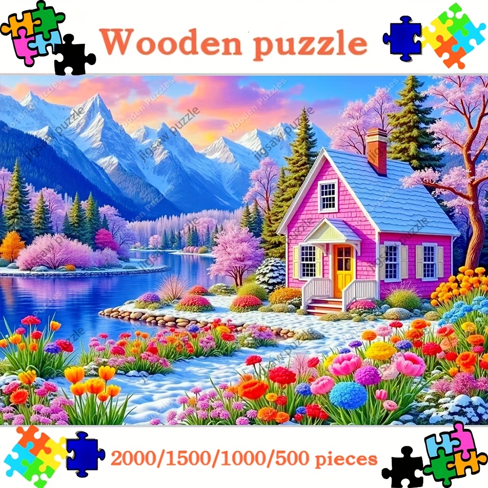 Jigsaw Puzzle Adult - Quebra-cabeça de madeira para adultos, 2000/1500/1000/500
