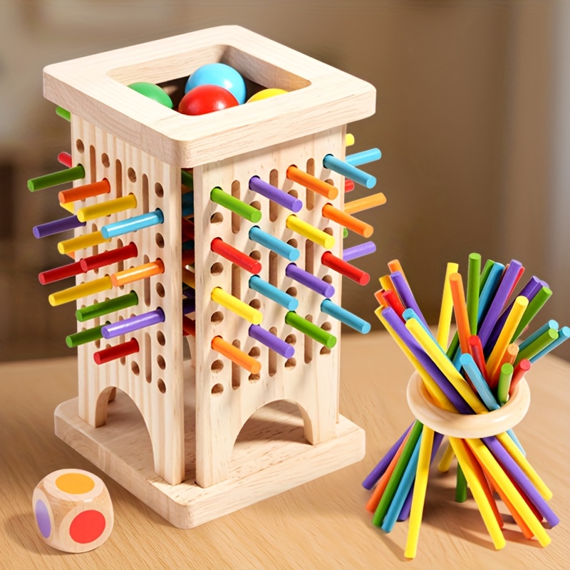Board Game Family - Jogo de tabuleiro de madeira montessori,