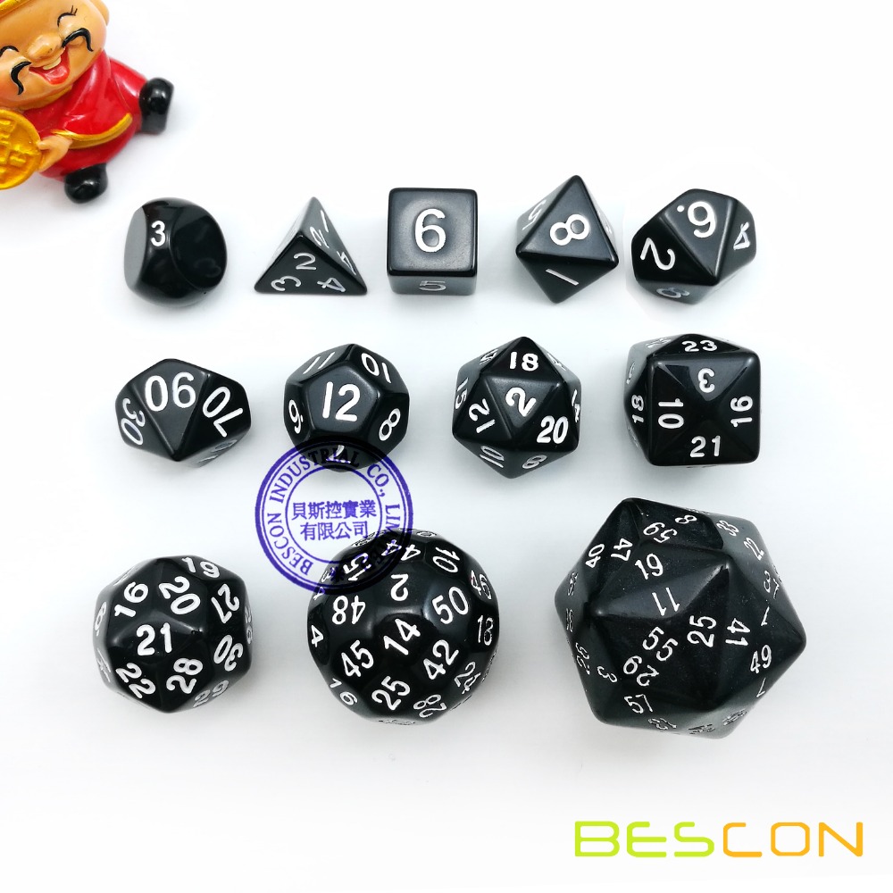 Dice Set Polyhedral - 12pçs conjunto de dados de 60