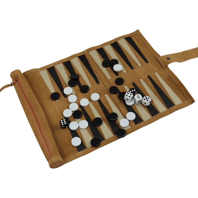 Board Game Vantage - Jogo portátil do gamão ajustado, estratégia