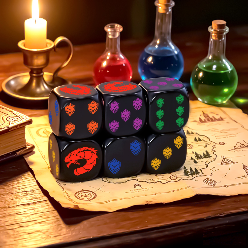Dice Set Polyhedral - Conjunto de Dados Poliédricos D6 com