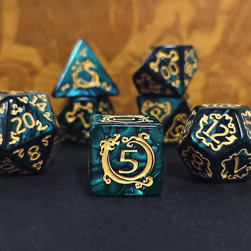 Dice Set Polyhedral - 7 pçs dnd dados 7 pçs/set