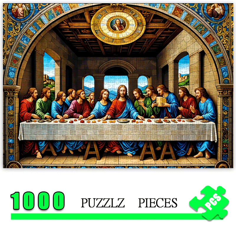 Jigsaw Puzzle Adult - 1000 peças última ceia de Leonardo