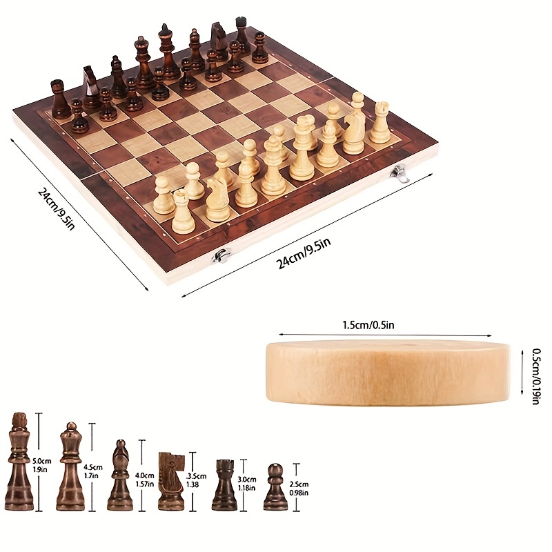 Tabuleiro de xadrez 3 em 1, ta - Board Game Vantage avaliação e preço