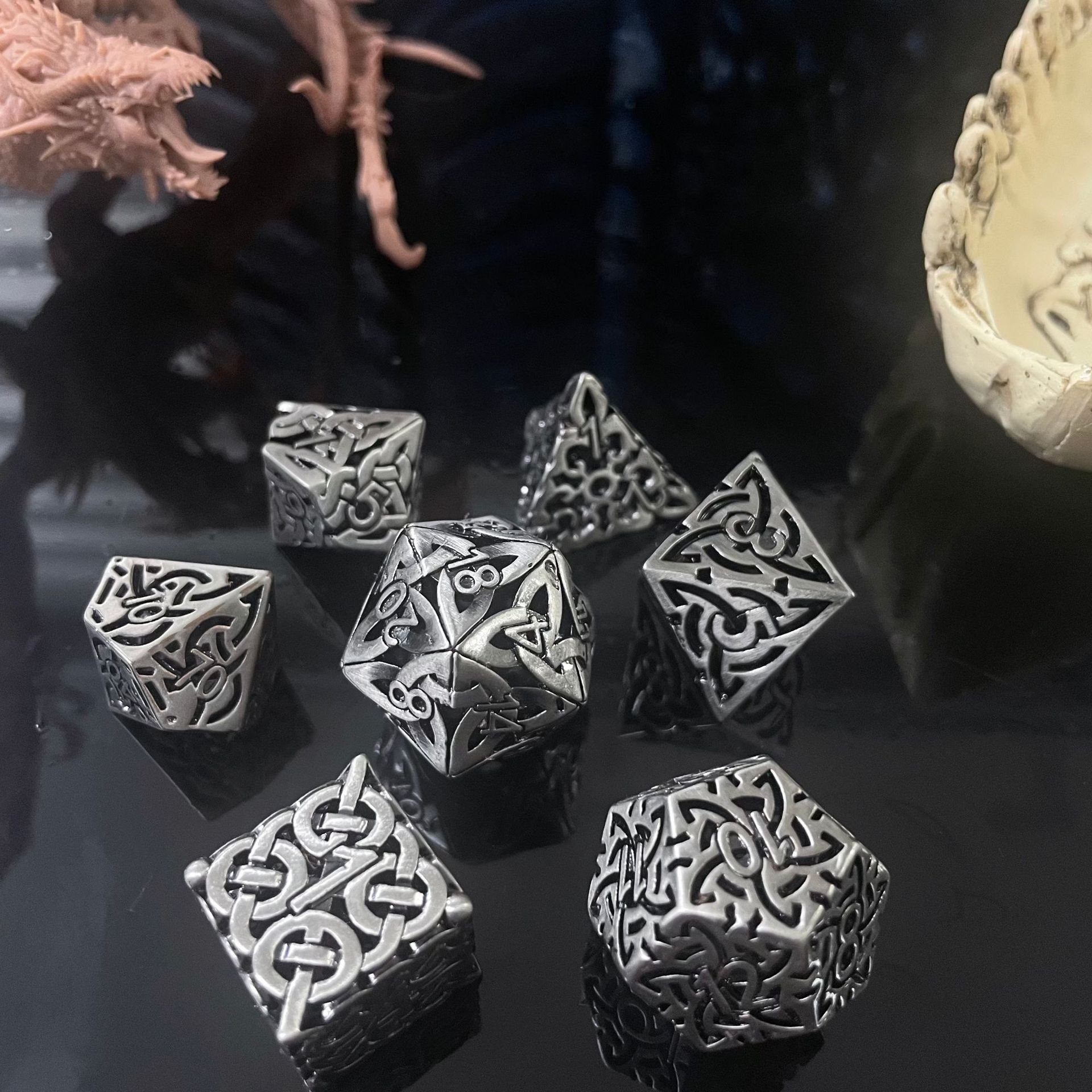 DND Latão e Ouro Conjunto de D - Dice Set Polyhedral avaliação e preço
