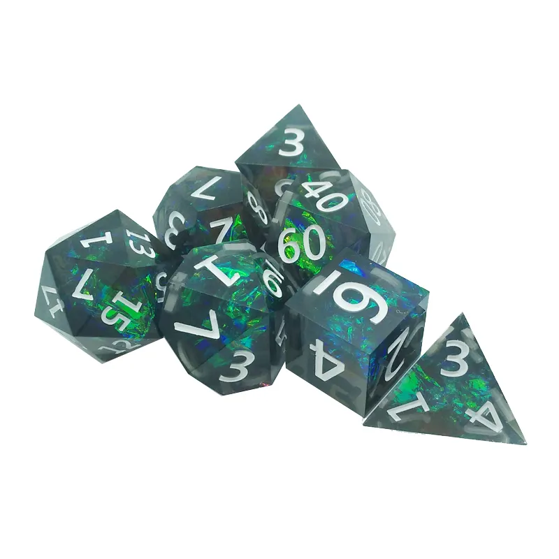 7 pçs resina afiada dados poli - Dice Set Polyhedral avaliação e preço