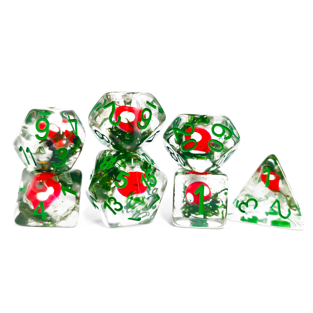7 pçs/set dnd dados resina tra - Dice Set Polyhedral avaliação e preço