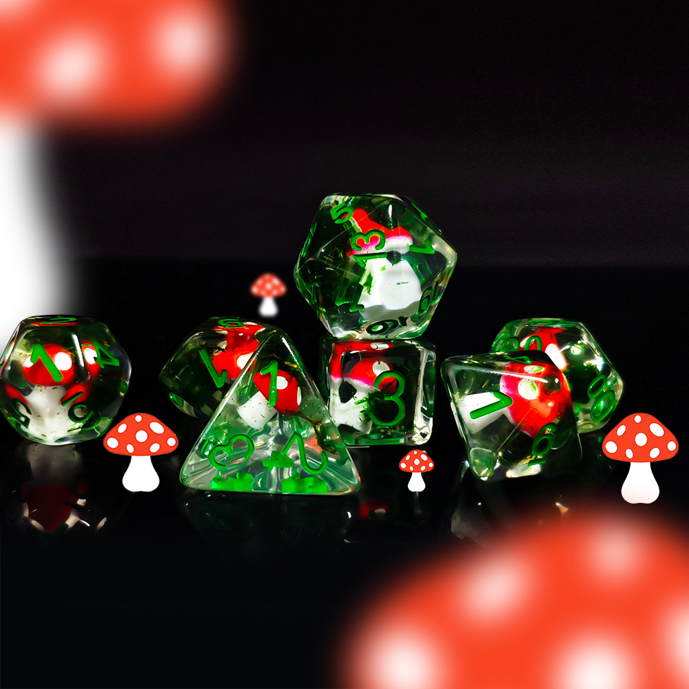 7 pçs/set dnd dados resina tra - Dice Set Polyhedral avaliação e preço