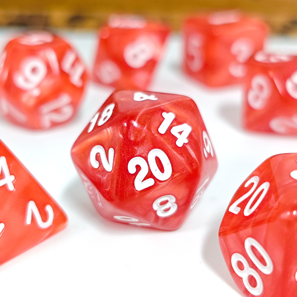 7 Pçs/set Pérola Dados Poliédr - Dice Set Polyhedral avaliação e preço