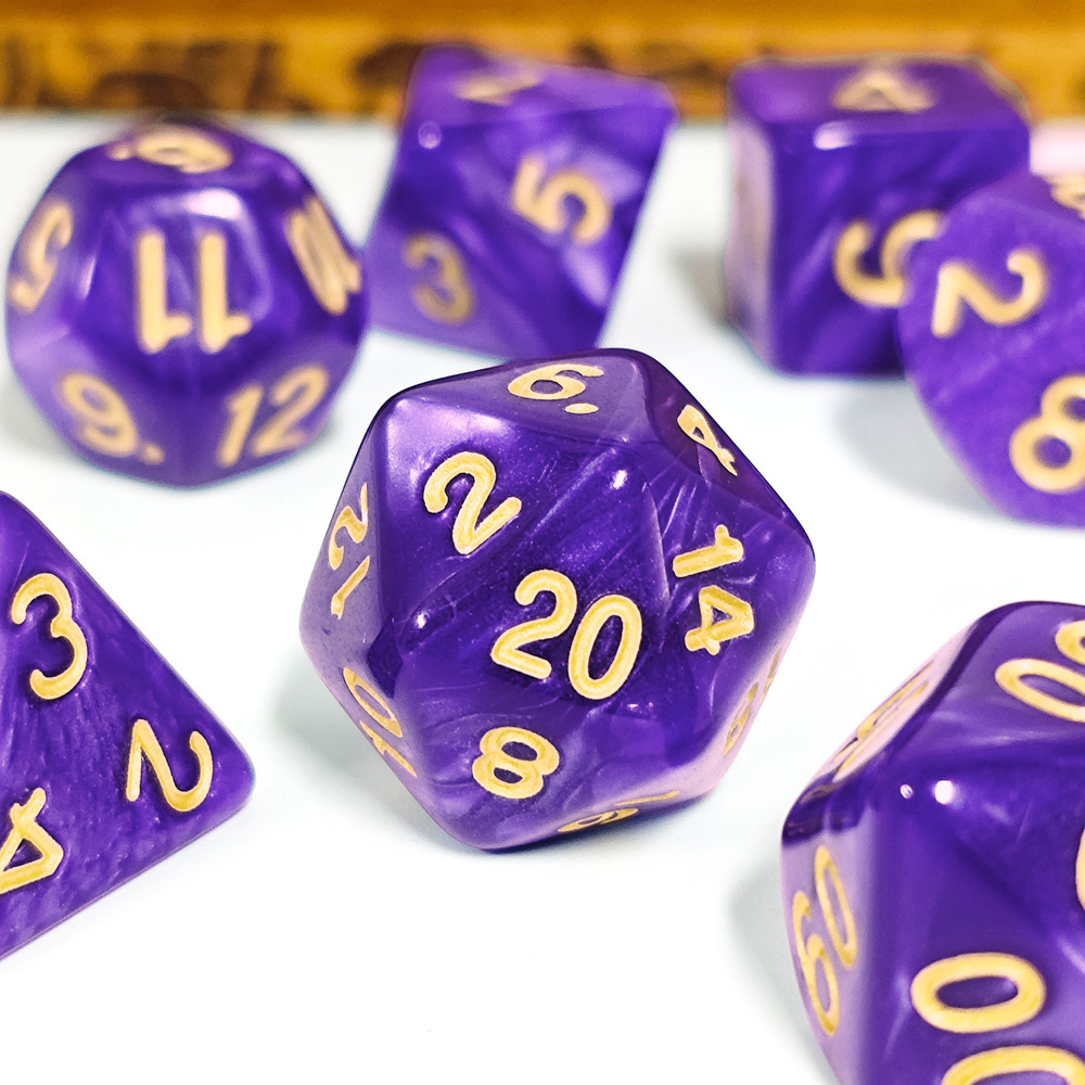 7 Pçs/set Pérola Dados Poliédr - Dice Set Polyhedral avaliação e preço