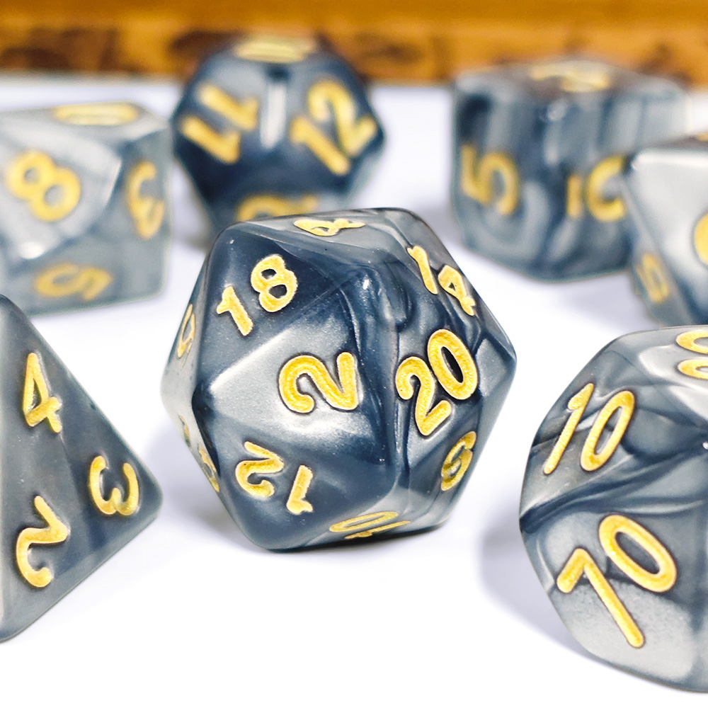 7 Pçs/set Pérola Dados Poliédr - Dice Set Polyhedral avaliação e preço