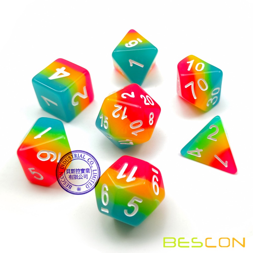 Bescon-conjunto de dados pisto - Dice Set Polyhedral avaliação e preço
