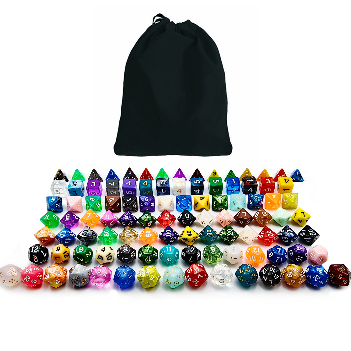 Bescon 100 pces grande conjunt - Dice Set Polyhedral avaliação e preço