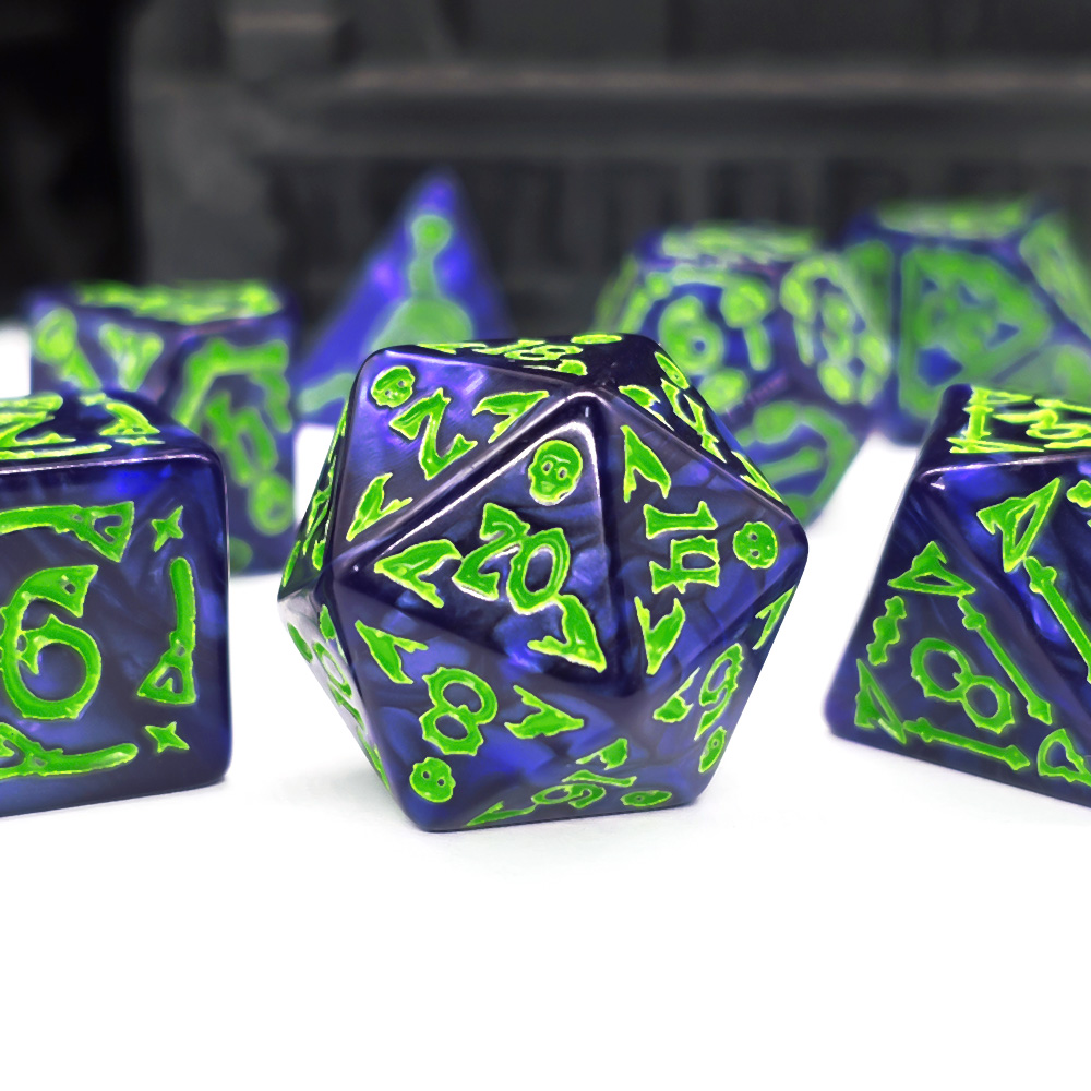 Conjunto de Dados Cthulhu Azul - Dice Set Polyhedral avaliação e preço