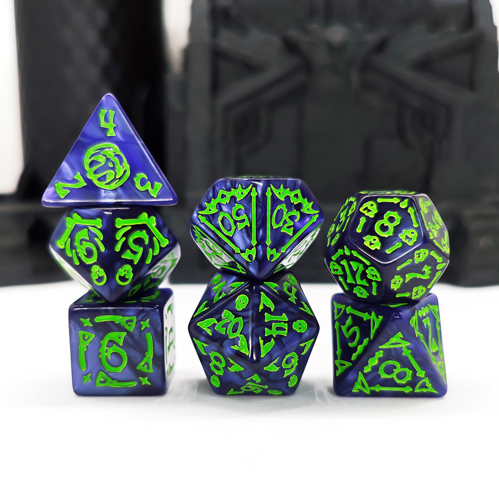 Conjunto de Dados Cthulhu Azul - Dice Set Polyhedral avaliação e preço