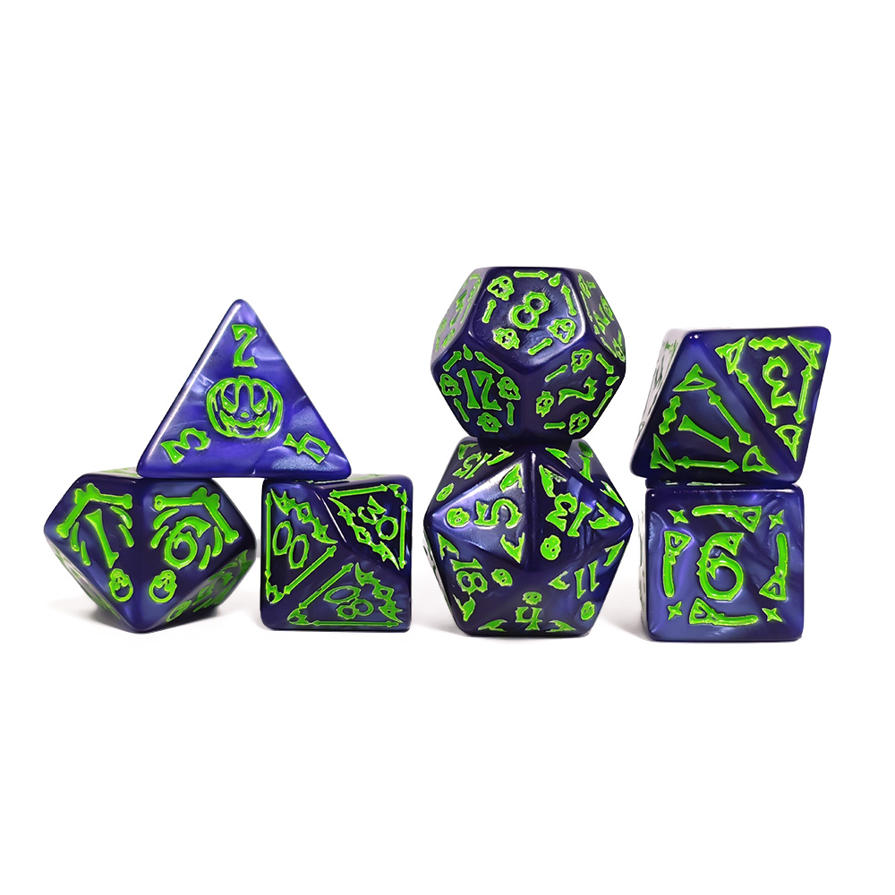 Conjunto de Dados Cthulhu Azul - Dice Set Polyhedral avaliação e preço