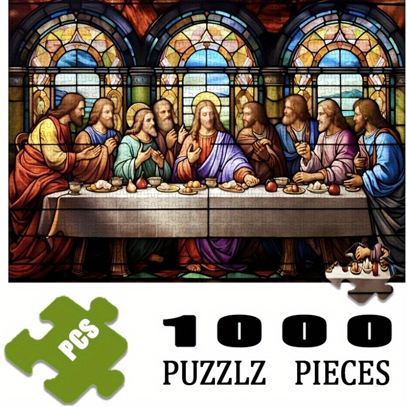 1000 peças cena religiosa últi - Jigsaw Puzzle Adult avaliação e preço