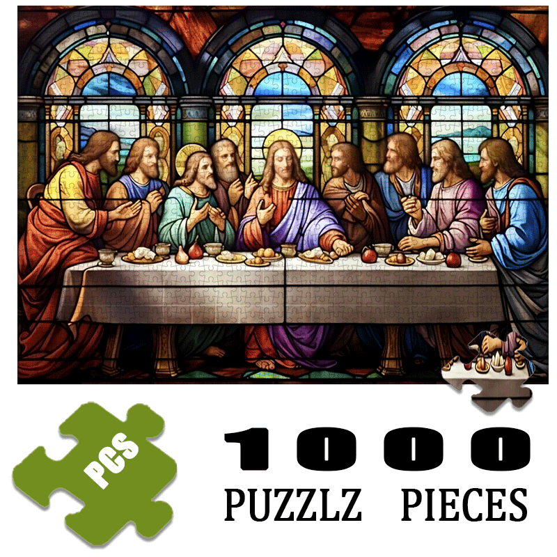 1000 peças cena religiosa últi - Jigsaw Puzzle Adult avaliação e preço