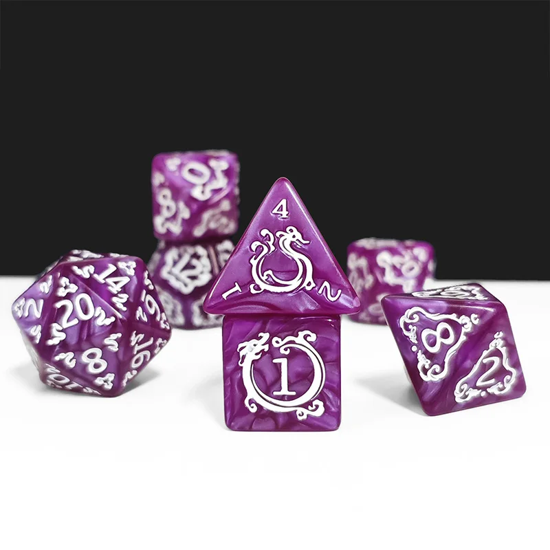 7 pçs dnd dados 7 pçs/set drag - Dice Set Polyhedral avaliação e preço